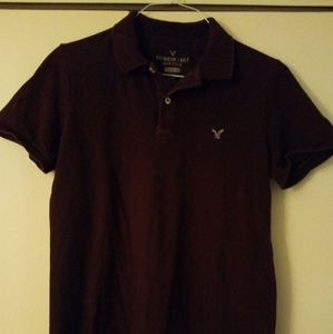 American Eagle- medium maroon core flex polo